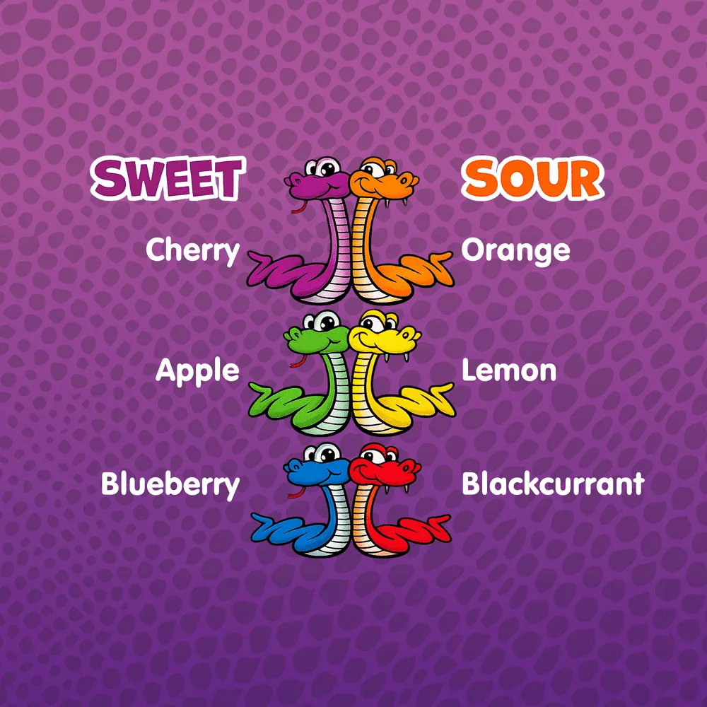 Twin Snakes Sweet & Sour Gummies — editorial view